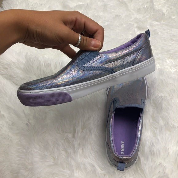 Old Navy Lavender Iridescent Slip on Sneakers 4 - Picture 8 of 12